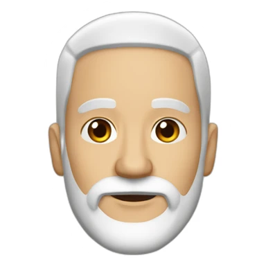 Juan Antonio Almazán bald with full white beard NO-Glasses sticker