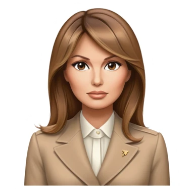 Melania Trump former First Lady with elegant style and light brown hair sticker