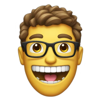 gamer nerd with glasses and two huge buck teeth sticker