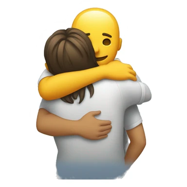 hugging from behind sticker