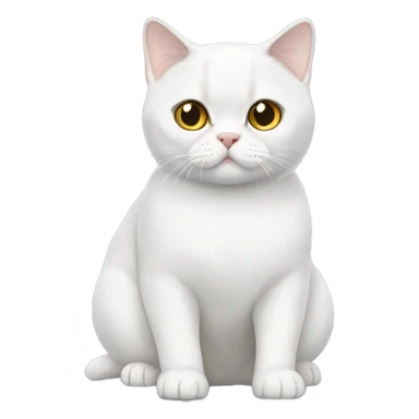 White British shorthair full body  sticker