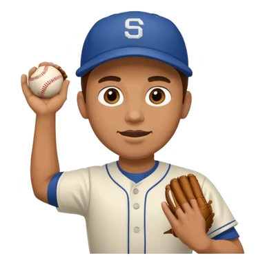 hacer el lanzamiento  de pelota jugador basebal sticker