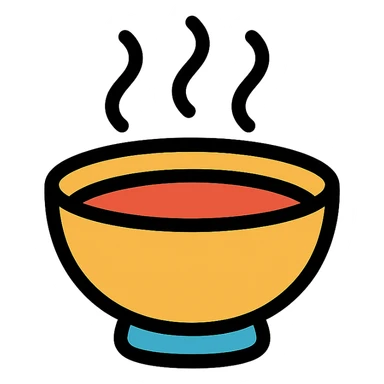 mini soup bowl icon sticker