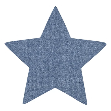 star with a denim pattern sticker
