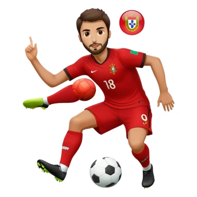 Rafa Silva, Portuguese footballer in red jersey sticker
