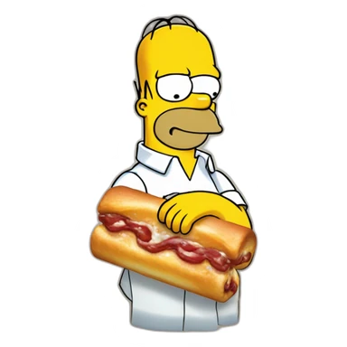 homer simpson cinamon roll sticker