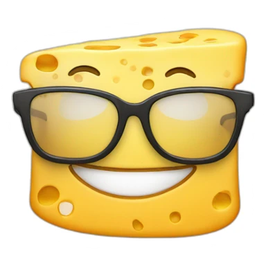 Chees Whit glasses sticker
