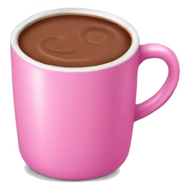 pink mug of hot chocolate  sticker