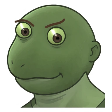 Man with brown hair and a grey patch on side of head sticker