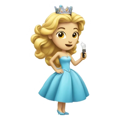 Princess with a vape sticker