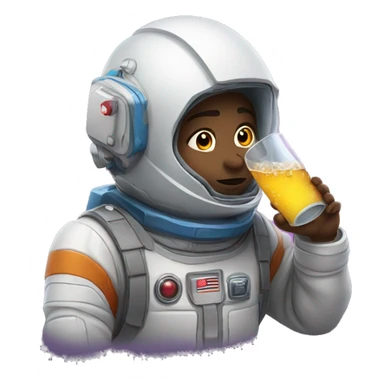 Space cadet drinking a cooler  sticker