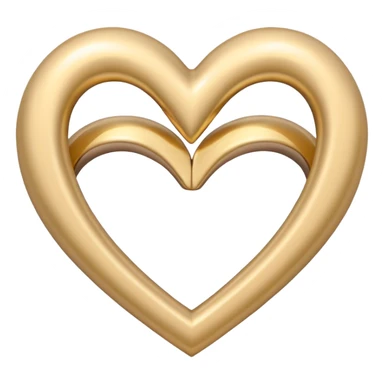 Pale beige heart with wedding rings sticker