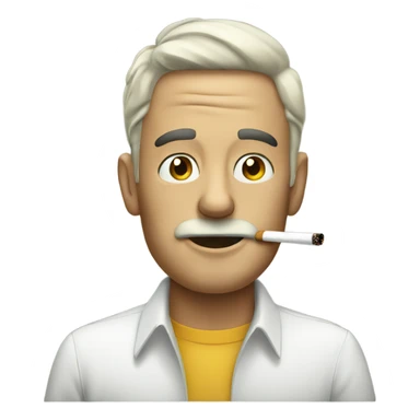 Guy smoking cigarettes  sticker