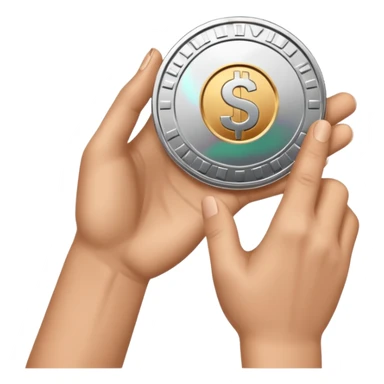 the hand passes coin sticker