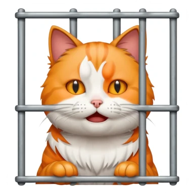 cat jail cry place sticker
