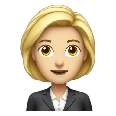 white woman executive sticker