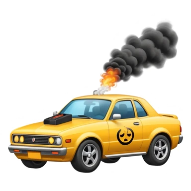 Car doing a burnout sticker