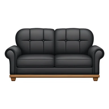 Minimalistic flat vector icon, iOS style, thin black contour on white background. Old sofa divided into two halves: one side worn out and shabby, the other side new and modern. Clean, no text, no shadows. sticker