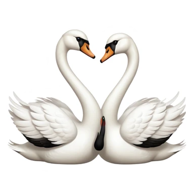 Couple swan emoji sticker