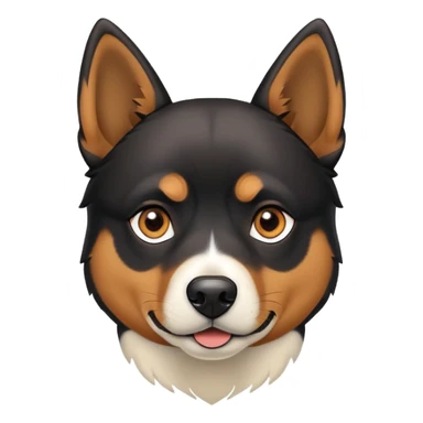 Rottweiler husky mix dog with brown eyes and pointy ears sticker