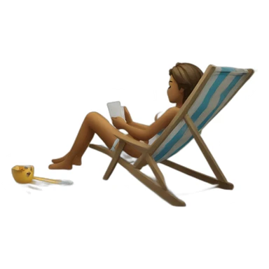 relaxing on the beach sticker
