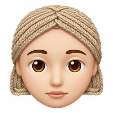 face look like knitted sticker