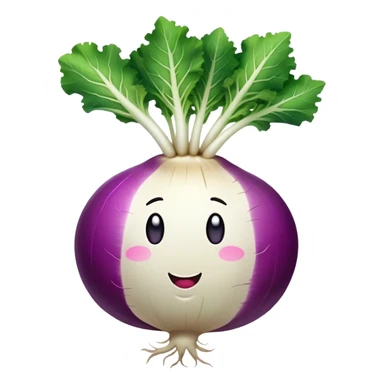 Turnip purple white sticker