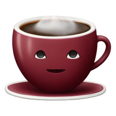 Burgundy cup of coffee  sticker