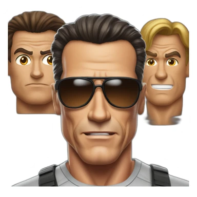 Jcvd Stallone Schwarzenegger sticker