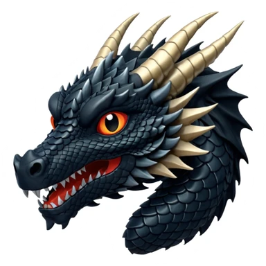 

black dragon head sticker