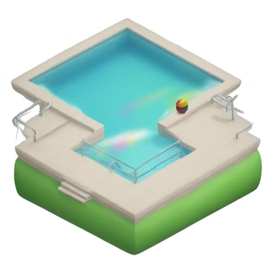 A pool thats rainbow sticker