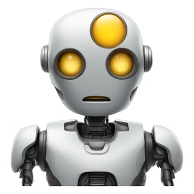 Robot emoji with its mind blown sticker