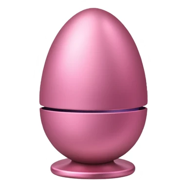 smooth pink metal egg with flared base sticker