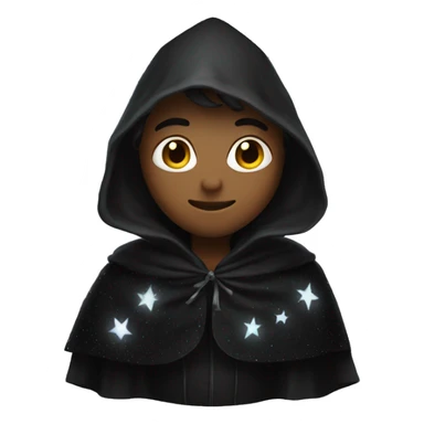 black starry cloak no person sticker