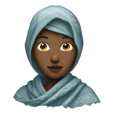 Women with shawl sticker