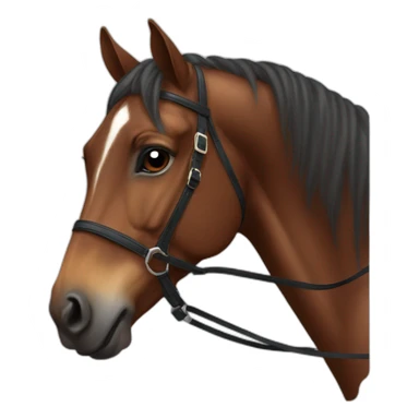 trakehner horse kissing sticker