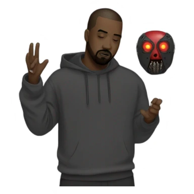 kanye west with slipknot sticker