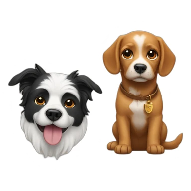 Dog and   harry poter sticker