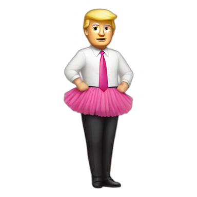 Trump in Pink tutu sticker