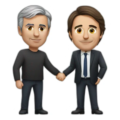 Mourinho holding hands with Conte sticker