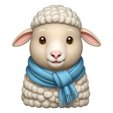 sheep with scarf sticker