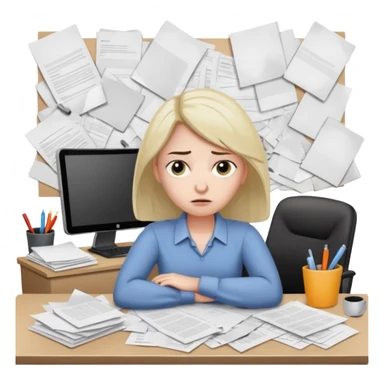 Cringe overworked worker sticker