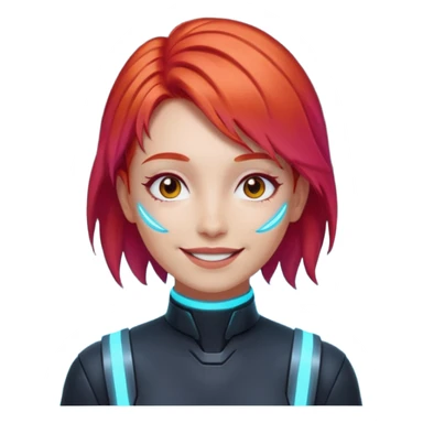 CYBERPUNK HAPPY RED sticker