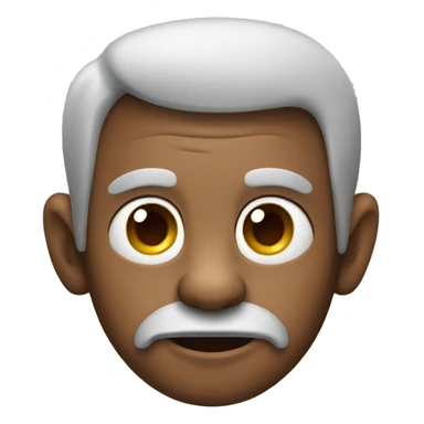 a man with monkey ears and an elephant nose sticker