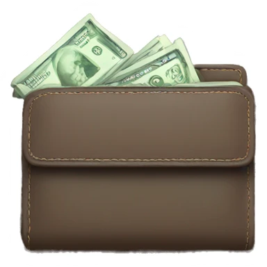 wallet with money sticker
