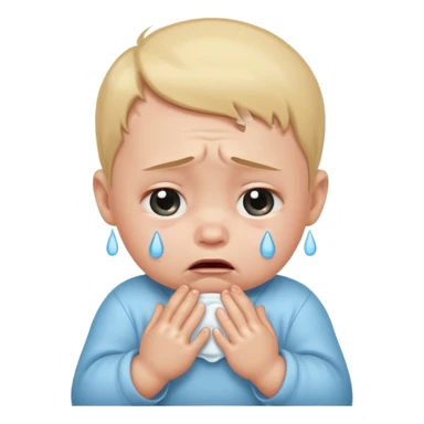 Sad baby crying  sticker