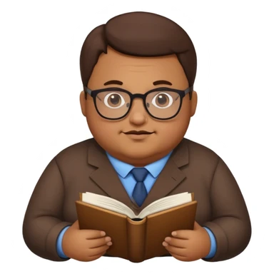 make a fat brown teacher with glasses and ya sticker