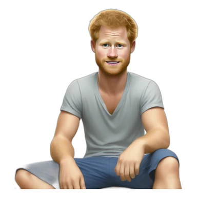 Prince Harry as a beach bum sticker