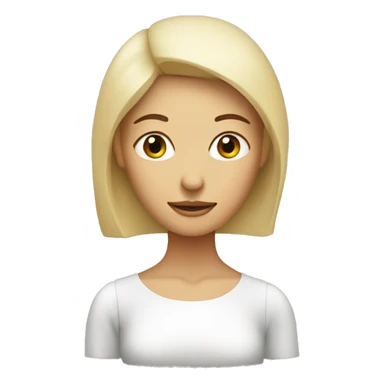 Square headed woman with head empty sticker