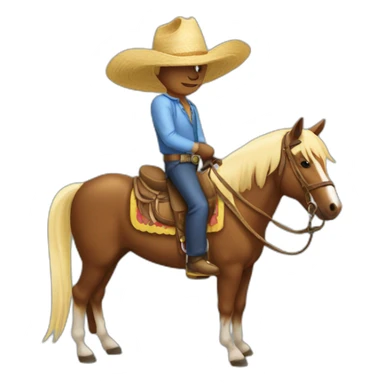 Caballo con sombrero sticker